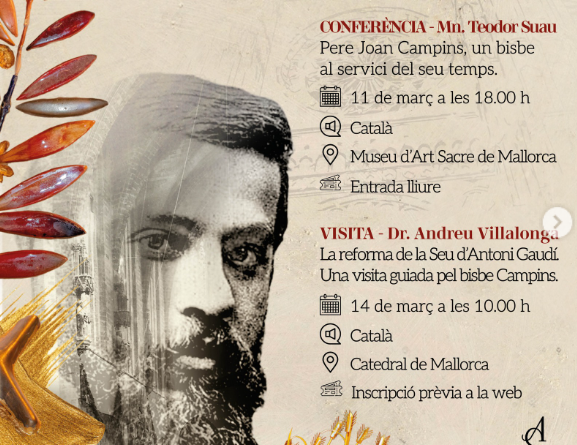 Pere Joan Campins protagonitza una conferència dins l’Any Gaudí 2026