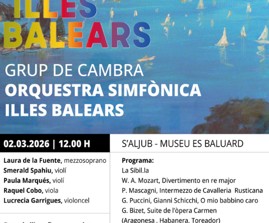 Concert de cambra de l’OSIB a Es Baluard amb entrada lliure