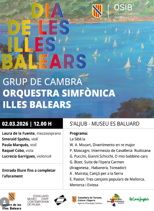 Concert de cambra de l’OSIB a Es Baluard amb entrada lliure