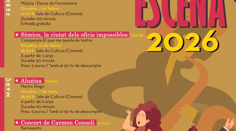 L’Illa a Escena 2026 omple Formentera de teatre i música per a tots els públics