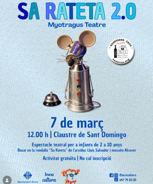 Sa Rateta 2.0 arriba a Inca amb Myotragus Teatre