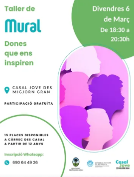 Taller de mural Dones que ens inspiren a Es Migjorn Gran