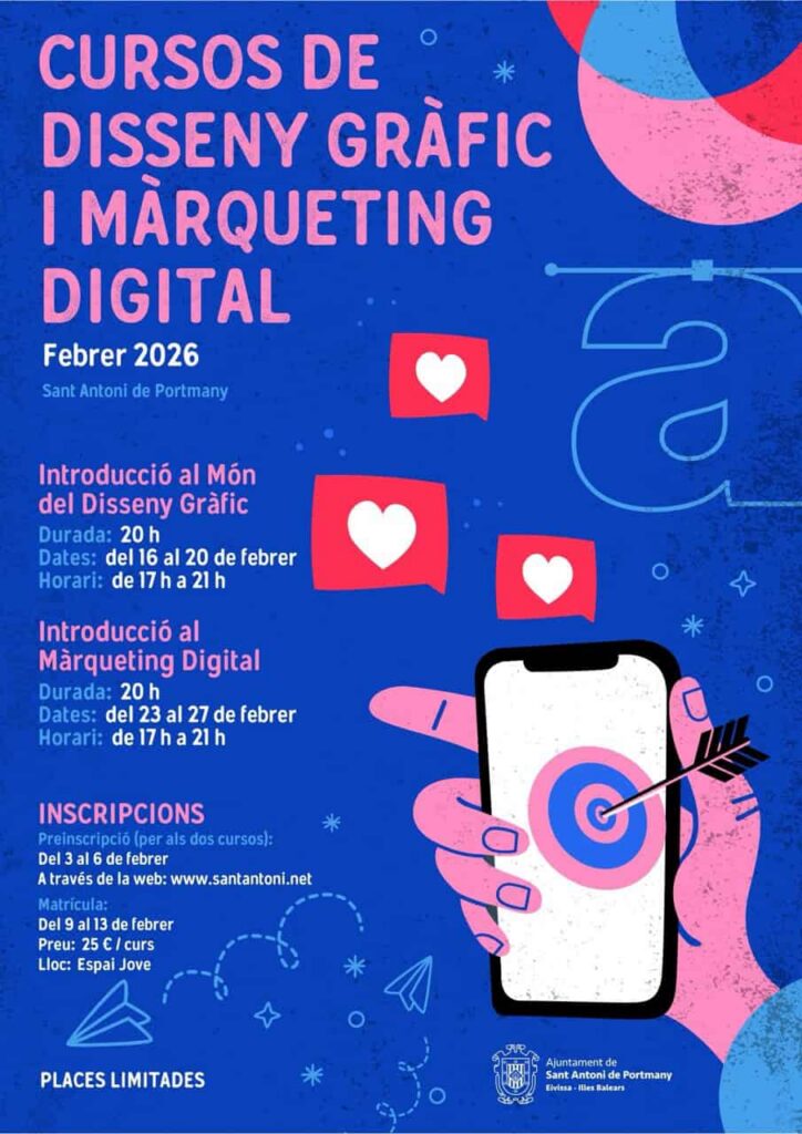 Cursos de disseny gràfic i màrqueting digital per impulsar les competències digitals a Sant Antoni