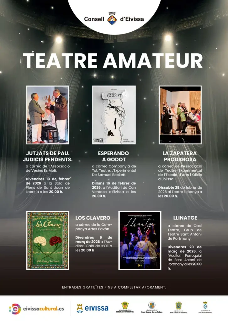 La Temporada de Teatre Amateur 2026 omple Eivissa d’escena local
