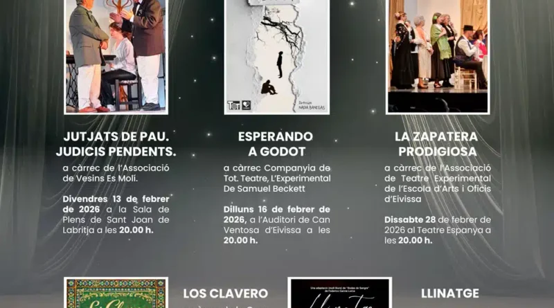 La Temporada de Teatre Amateur 2026 omple Eivissa d’escena local
