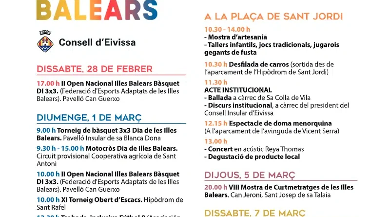 Plans per a tothom pel Dia de les Illes Balears 2026 a Eivissa
