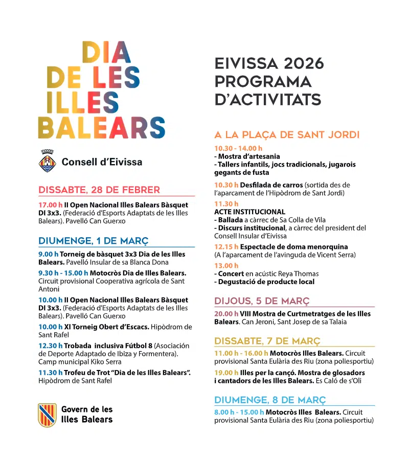 Plans per a tothom pel Dia de les Illes Balears 2026 a Eivissa