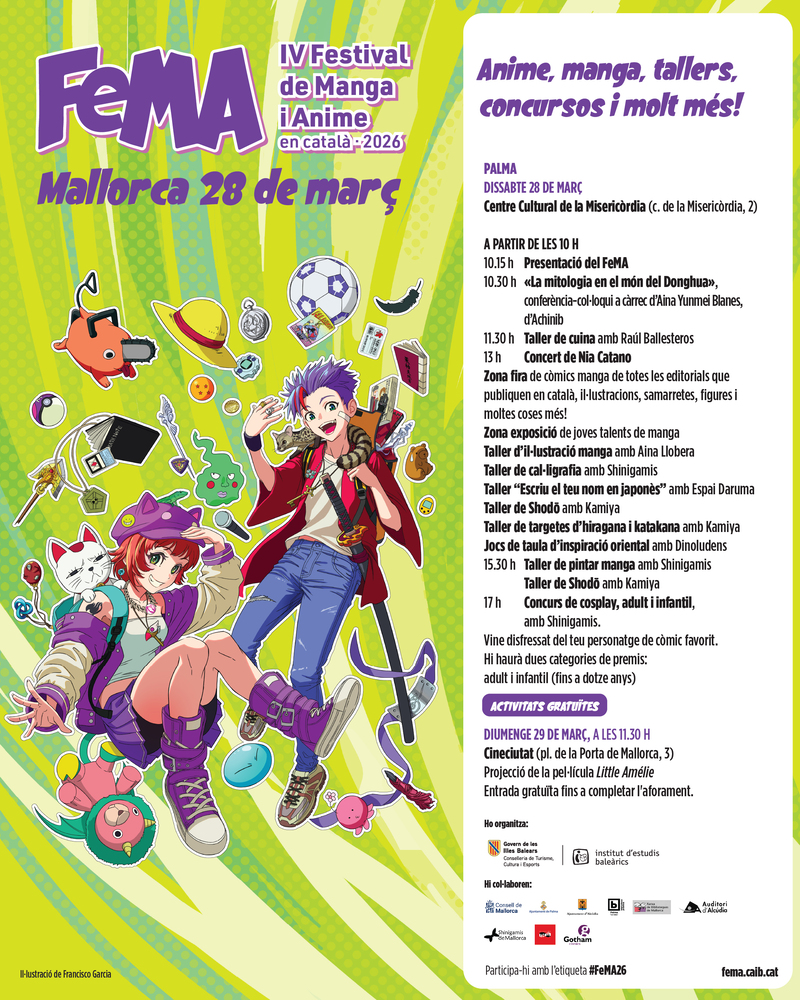 El Festival de Manga i Anime en català (FeMa) torna a les Illes amb la seva quarta edició