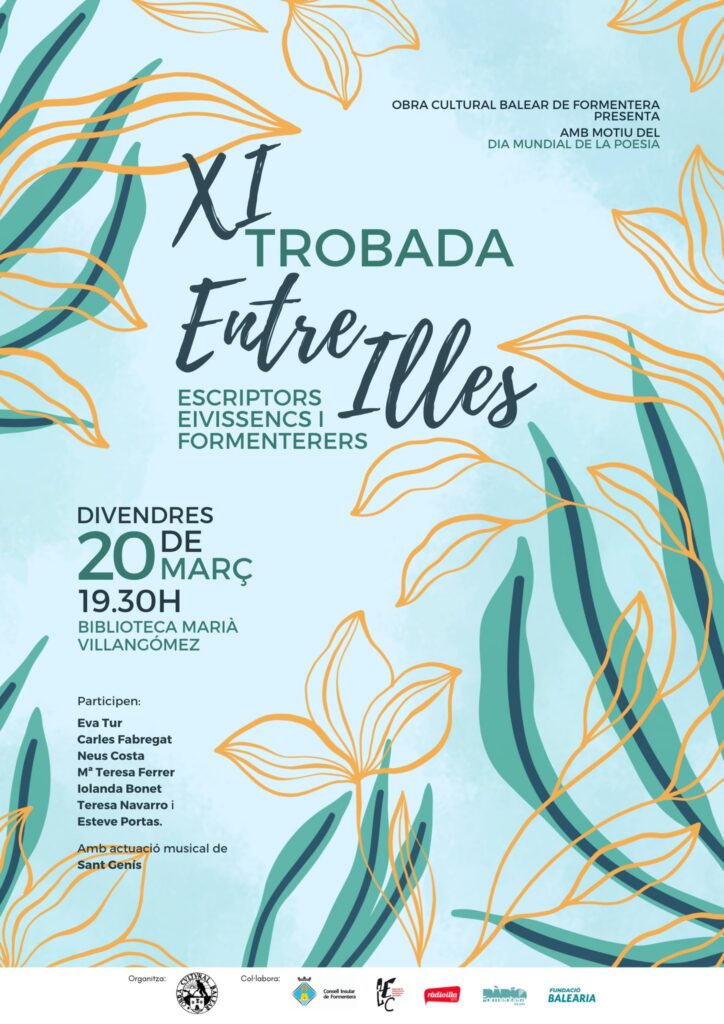 La XI Trobada Entre Illes reunirà escriptors d’Eivissa i Formentera amb motiu del Dia Mundial de la Poesia