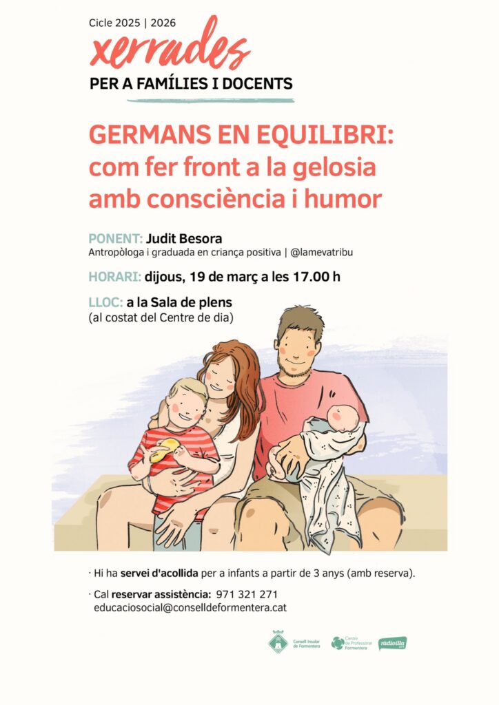 “Germans en equilibri”: xerrada a Formentera sobre com afrontar la gelosia entre germans