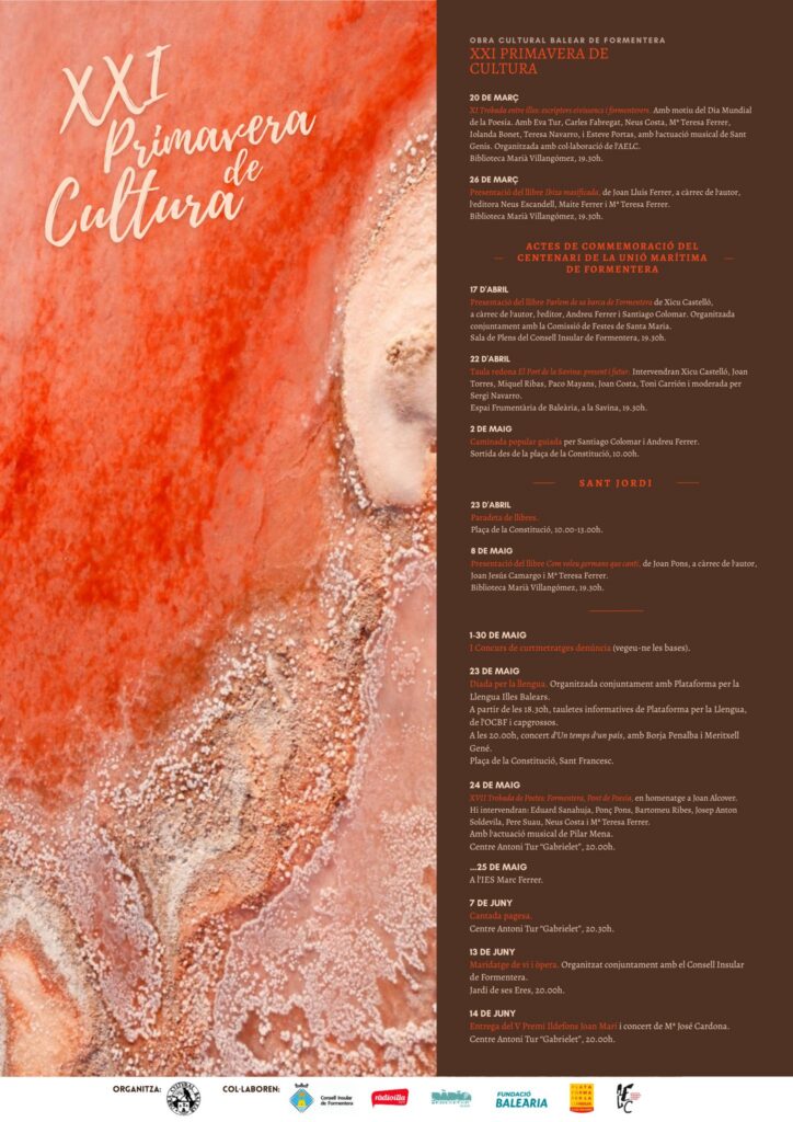 Formentera celebra la XXI Primavera de Cultura amb una programació plena d’activitats fins al juny