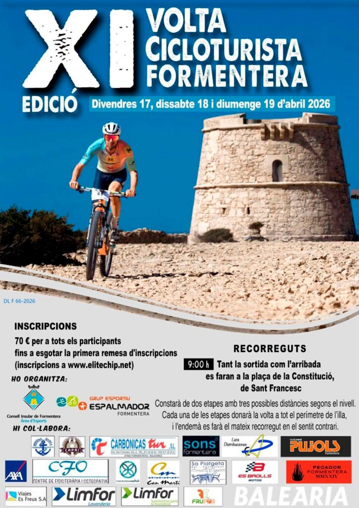 Formentera acull la XI Volta Cicloturista amb tres dies de recorreguts per tota l’illa