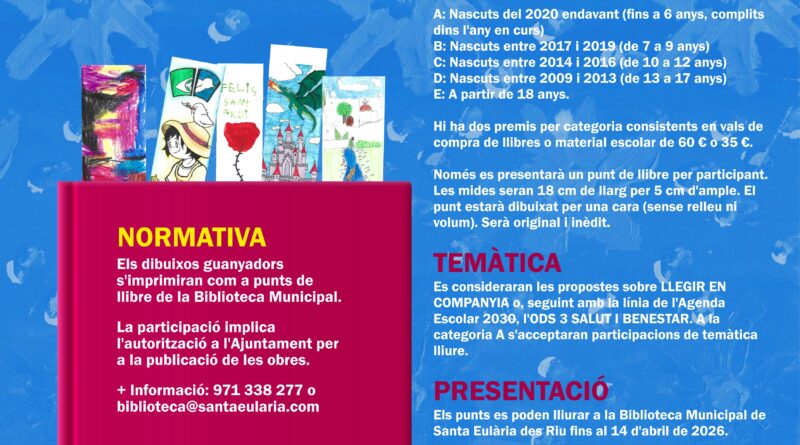Santa Eulària convoca la XXI edició del Concurs de Marcapàgines