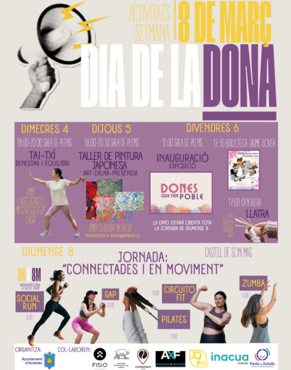 Andratx commemora el 8M amb una setmana d’activitats culturals i esportives