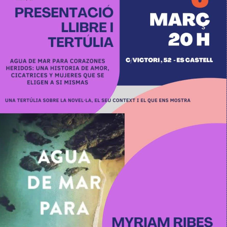 Myriam Ribes presenta a Es Castell la novel·la “Agua de mar para corazones heridos”
