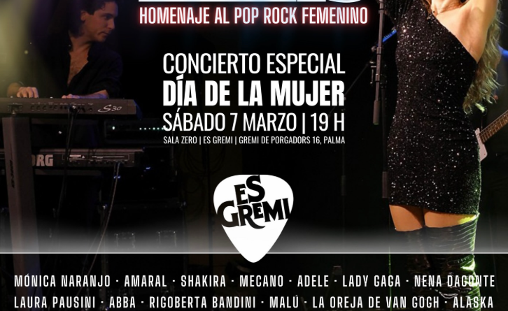 “Ellas”, un homenatge al pop-rock femení a Es Gremi pel Dia de la Dona