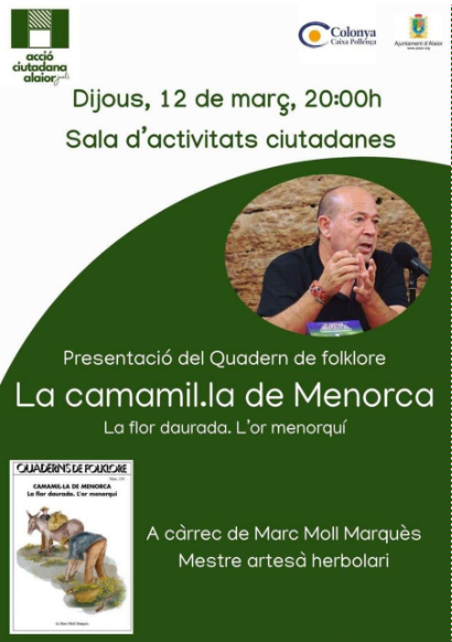 Presentació del quadern de folklore La camamil·la de Menorca a Alaior