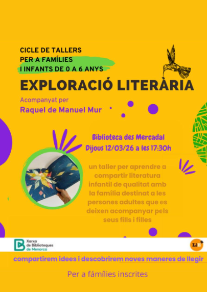 Exploració literària per a famílies amb infants de 0 a 6 anys a la Biblioteca des Mercadal