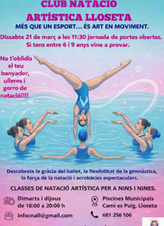 Lloseta acull una jornada de portes obertes per descobrir la natació artística