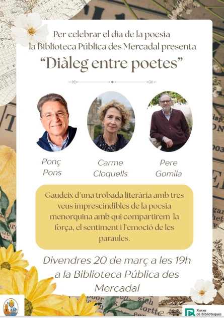 “Diàleg entre poetes” a Es Mercadal per celebrar el Dia de la Poesia