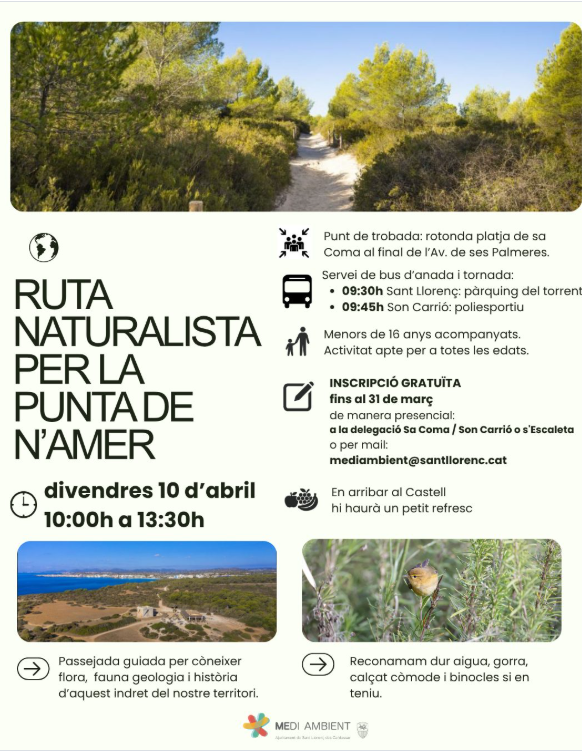 Ruta naturalista a la Punta de n’Amer per descobrir natura i patrimoni en família