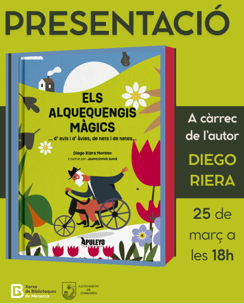 Ferreries acull la presentació del llibre “Els alquequengis màgics” amb Diego Riera