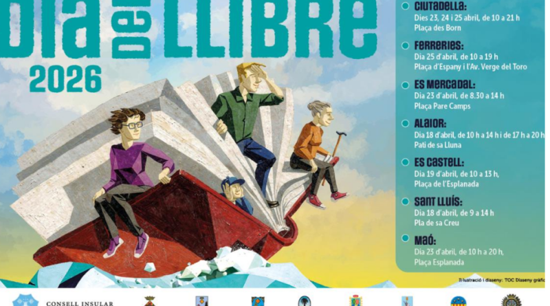 La Fira del Llibre 2026 omple Menorca de literatura i activitats culturals