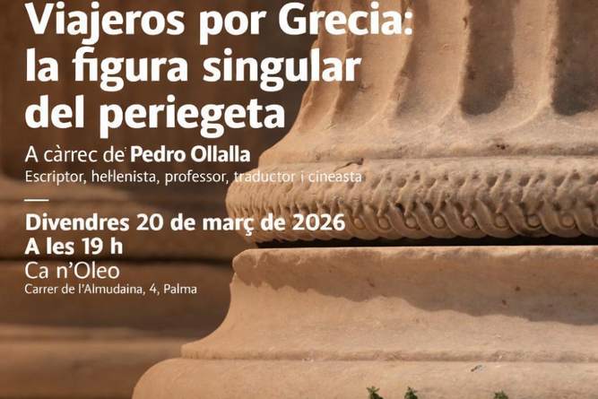 Pedro Olalla protagonitza el cicle “Viatges i viatgers” amb una conferència sobre els periegetes grecs
