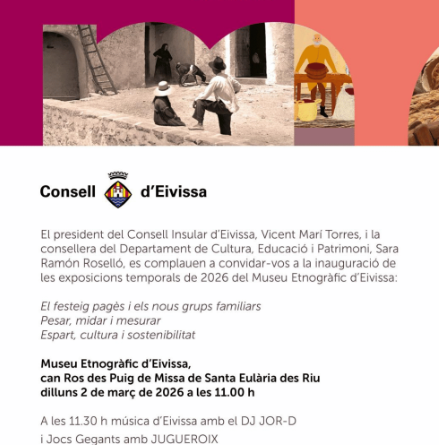El Museu Etnogràfic d’Eivissa inaugura les exposicions temporals 2026 a Can Ros