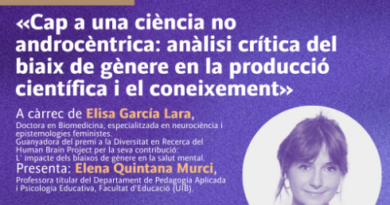 La UIB acull una conferència sobre el biaix de gènere en la ciència