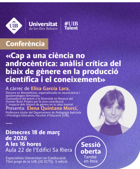 La UIB acull una conferència sobre el biaix de gènere en la ciència