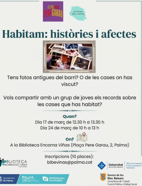 “Habitam: històries i afectes”, tallers intergeneracionals per recuperar la memòria del barri a Pere Garau