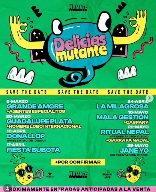 “Delicias Mutante”, nou cicle de concerts de primavera al Club Mutante