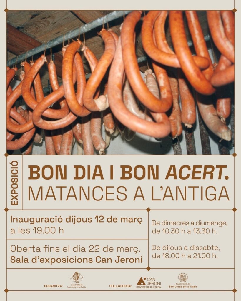 Can Jeroni acull l’exposició “Bon dia i bon acert. Matances a l’antiga” sobre la tradició rural d’Eivissa