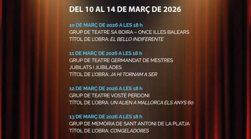 La III Mostra de Teatre de Gent Gran arrenca a Palma amb sis representacions