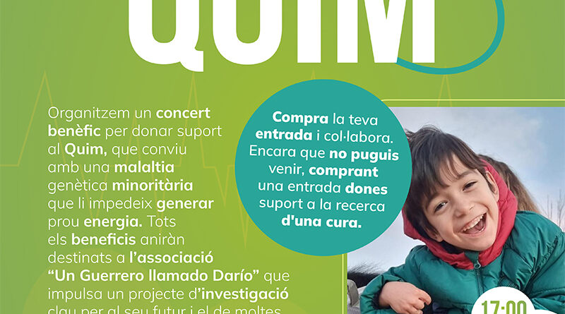 “Toquem pel Quim”: concert solidari a Musikbox per impulsar la investigació de malalties minoritàries