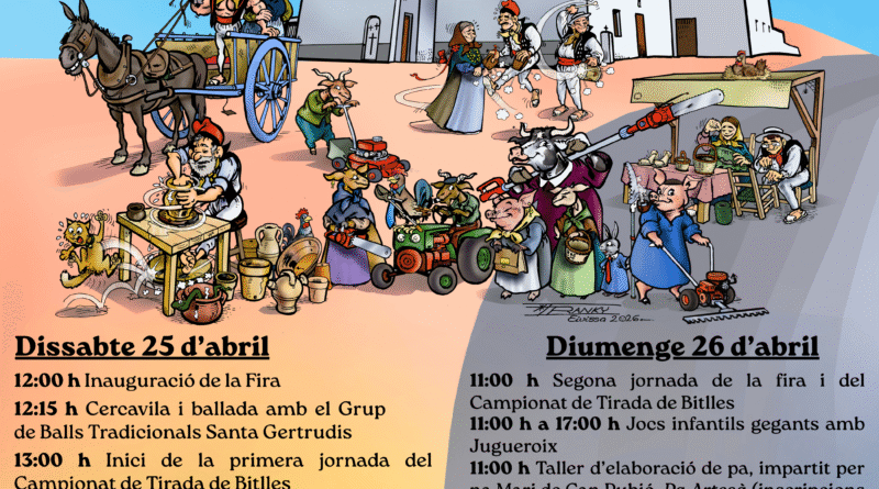 Santa Gertrudis acull la Fira Rural de Fruitera amb producte local i tradició pagesa