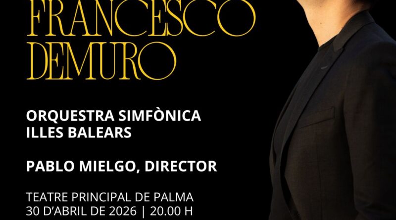 L’OSIB presenta “Itàlia Infinita” amb el tenor Francesco Demuro al Teatre Principal de Palma