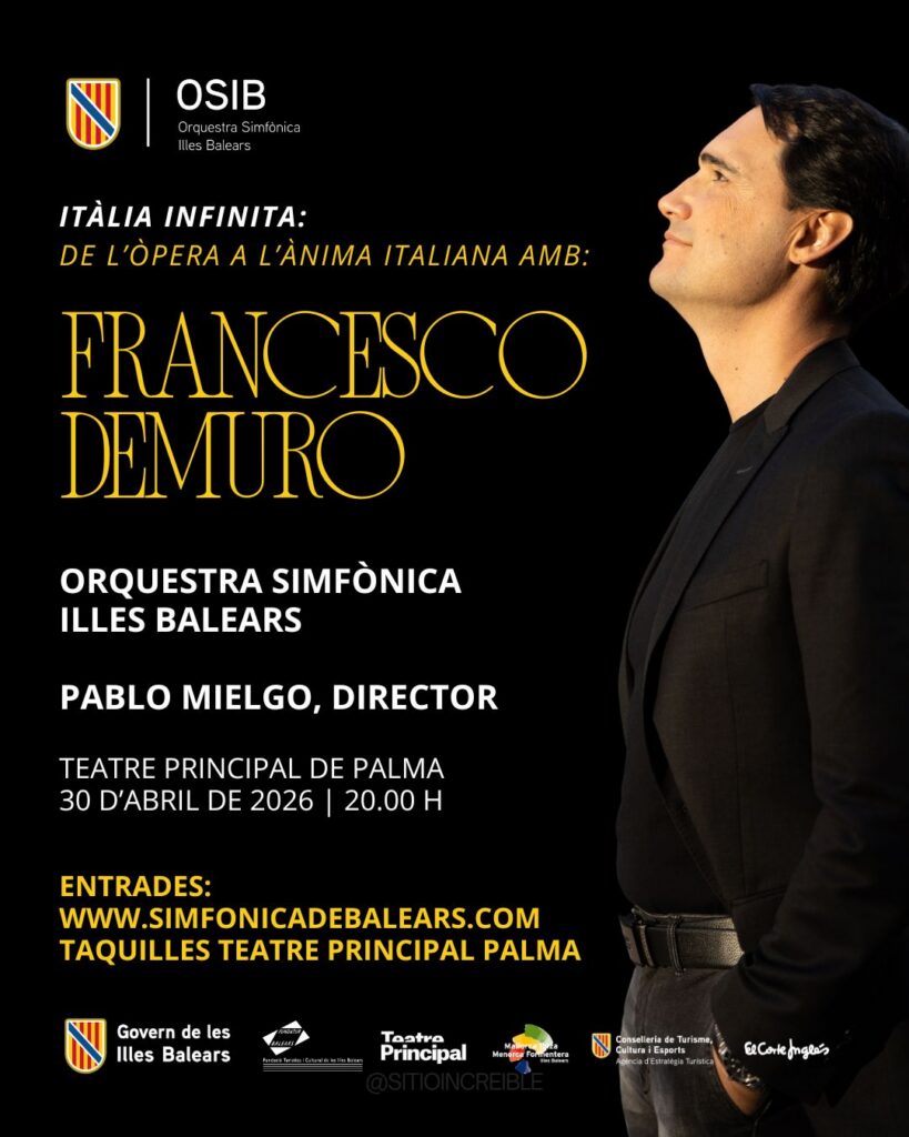 L’OSIB presenta “Itàlia Infinita” amb el tenor Francesco Demuro al Teatre Principal de Palma