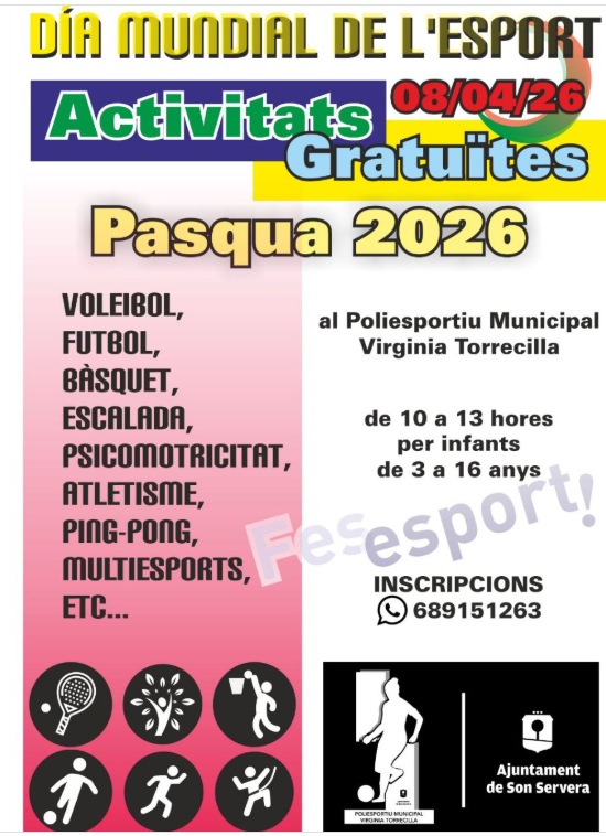 Son Servera celebra el Dia Mundial de l’Esport amb una jornada plena d’activitats per a infants