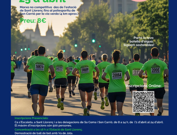Sant Llorenç en marxa contra el càncer: esport i solidaritat el 25 d’abril