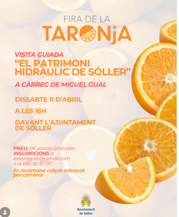 Sóller convida a descobrir el seu patrimoni hidràulic en una visita guiada única