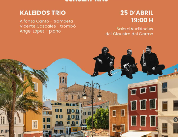 Menorca en Sons arriba a Maó amb el Kaleidos Trio i una proposta innovadora de música de cambra