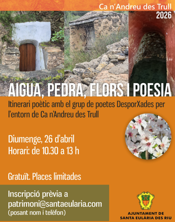 Aigua, pedra, flors i poesia”: itinerari poètic a Ca n’Andreu des Trull