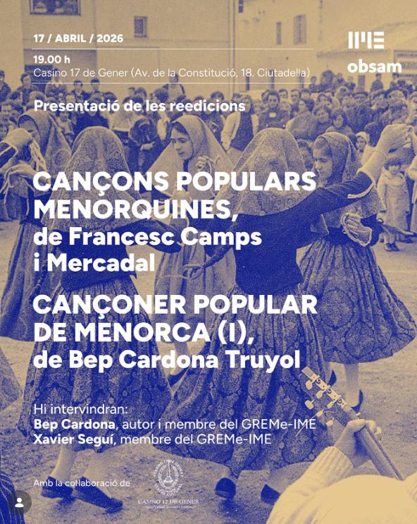 iutadella acull la presentació de dues obres clau del patrimoni musical menorquí