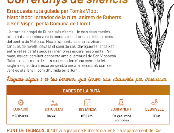 “Carreranys de silencis”: una ruta per redescobrir la memòria i els camins de Sencelles