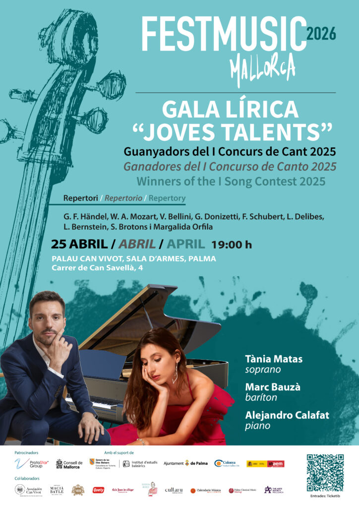 FestMusic Mallorca impulsa el talent emergent amb una gala lírica a Can Vivot