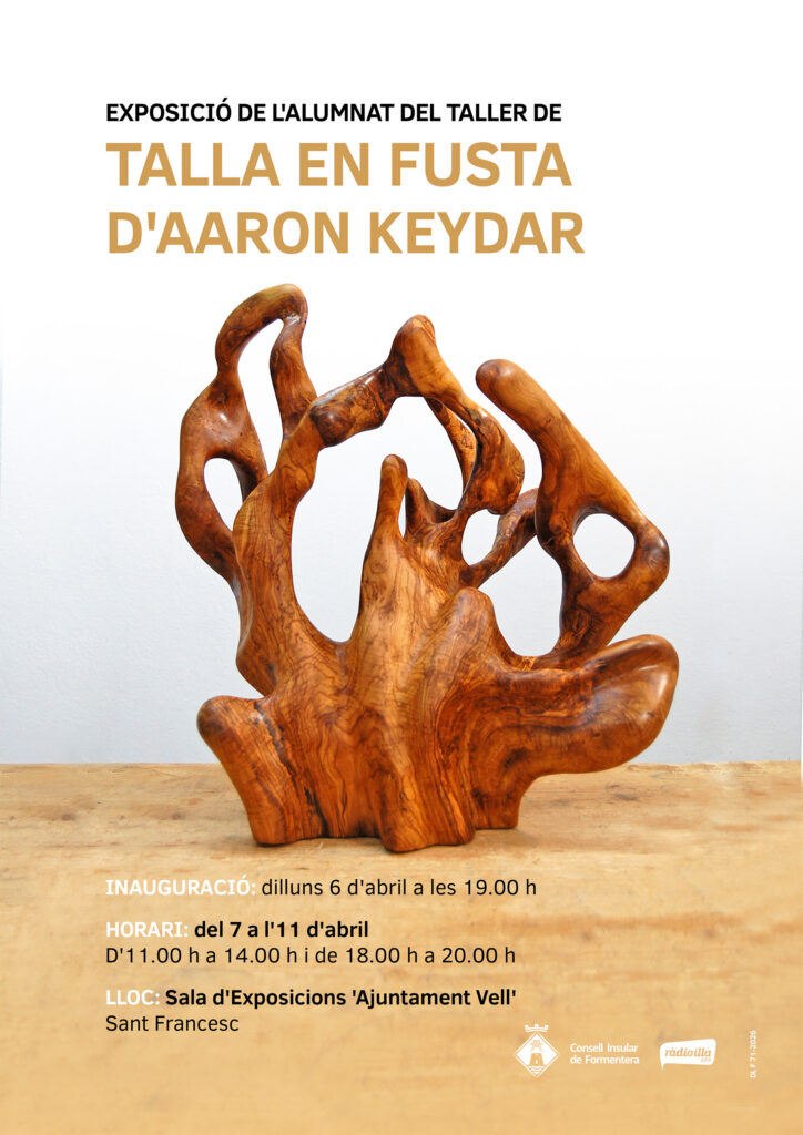 L’alumnat del taller de talla en fusta d’Aaron Keydar exposa a Sant Francesc