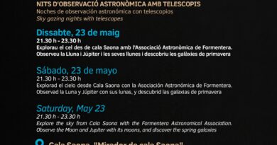 Formentera tornarà a mirar al cel amb una nova nit d’observació astronòmica a Cala Saona