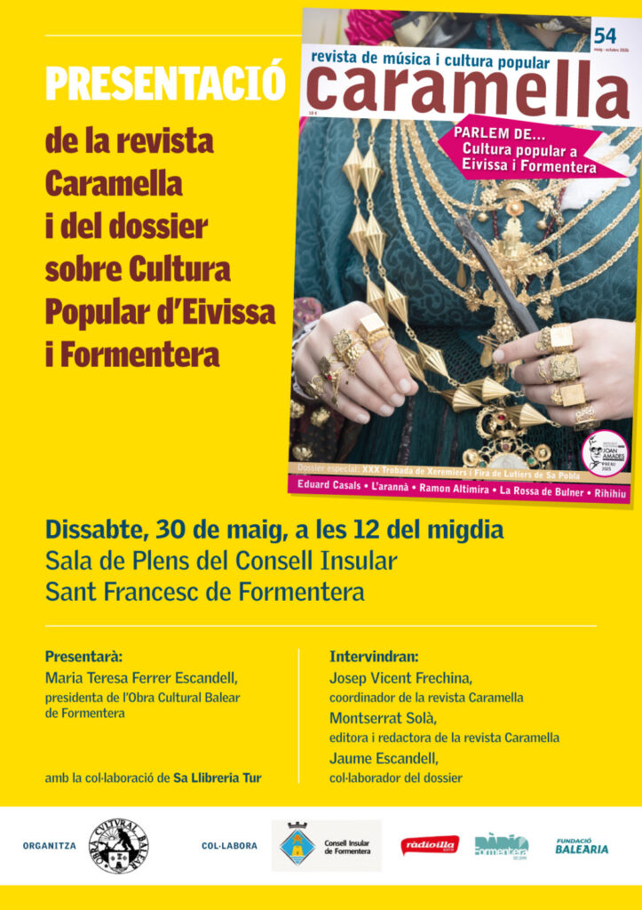 Formentera acull la presentació del nou número de la revista “Caramella” dedicat a la cultura popular pitiüsa